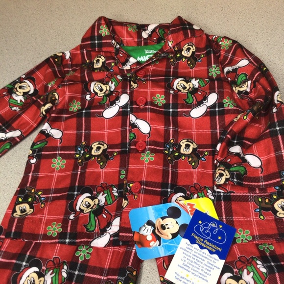 Mickey Mouse Christmas flame resistant size 18mo. - Picture 3 of 7